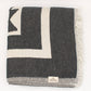 Black Turkish Cotton Pyramid Throw Blanket: Grey