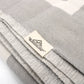 Grey Turkish Cotton Pyramid Throw Blanket: Black