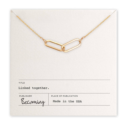 Linked Together Necklace: Gold Fill