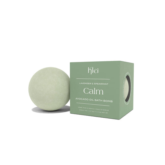 Calm Lavender & Spearmint Avocado Oil Natural Bath Bomb