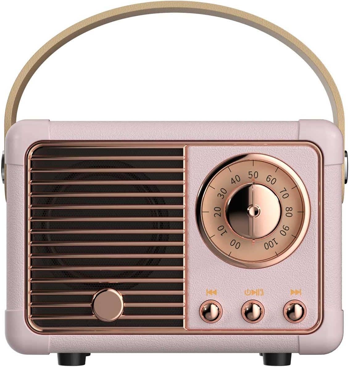 Vintage Bluetooth Speaker: Pink