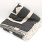 Black Turkish Cotton Pyramid Throw Blanket: Grey