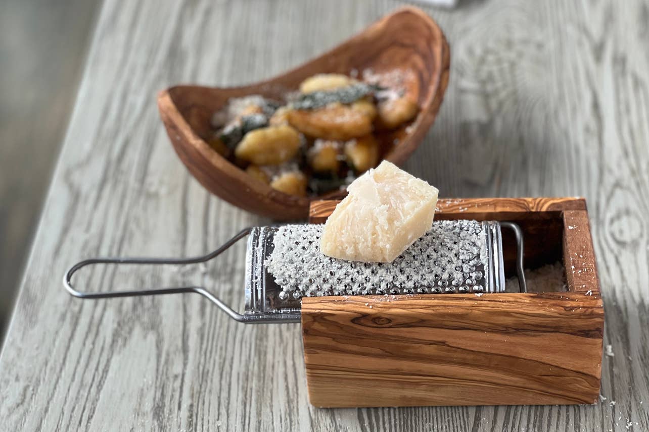 Italian Olivewood Box Cheese Grater