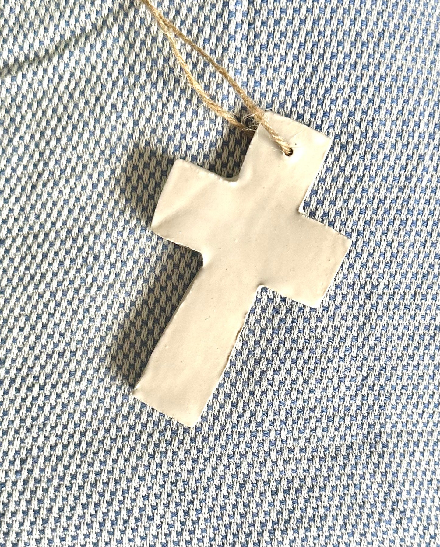 Handmade Ceramic White Cross