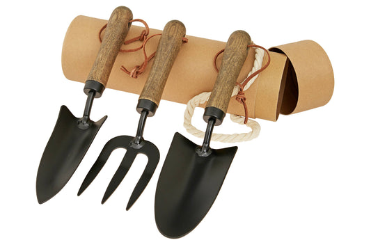 3-piece Garden Tool Set with tube packaging