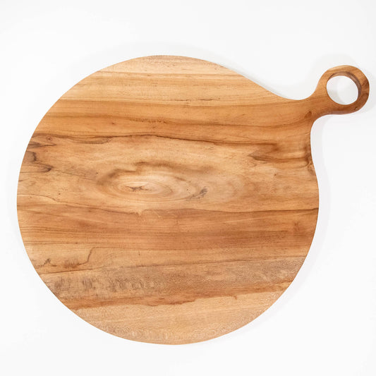 Large Round Teak Charcuterie Board