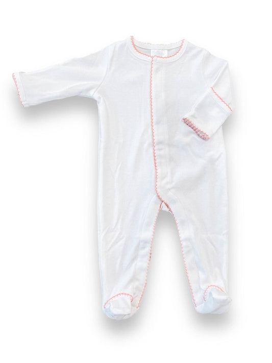 Organic Pink Onesie - Picot trimmed