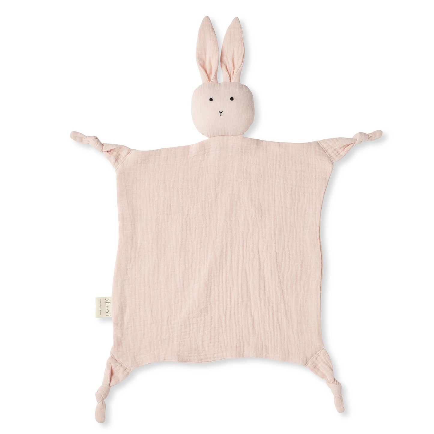 Soft Muslin Cotton Lovey Blanket - Bunny (Pink)