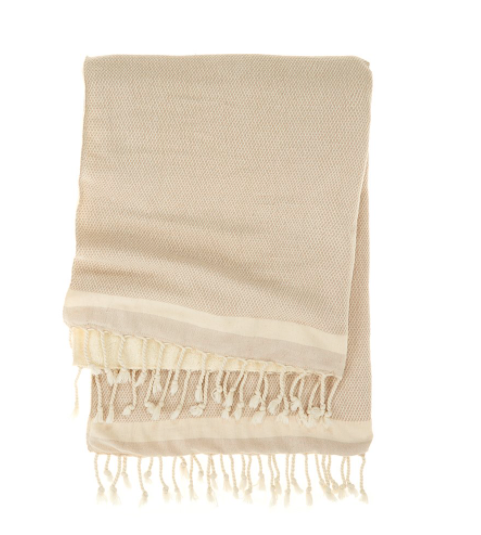 Whistler Fleece Wrap Throw Blanket: Sand Beige