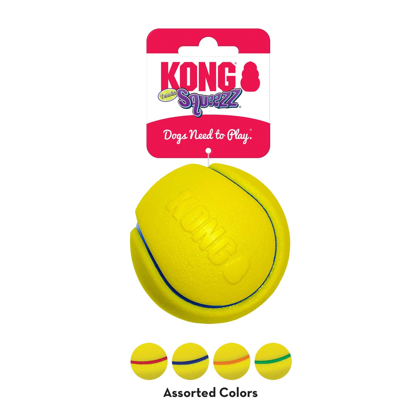 KONG Squeezz Tennis Ball Dog Toy